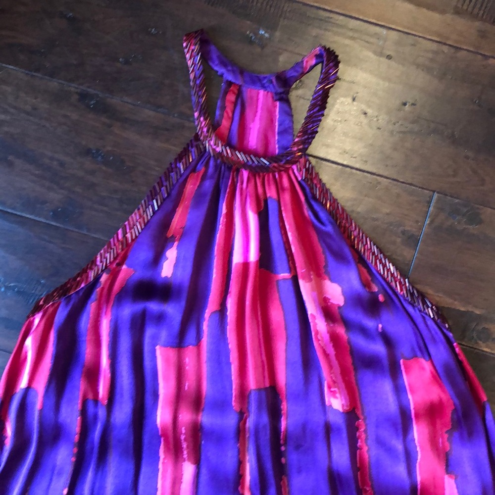 Jordi LaBanda silk halter dress